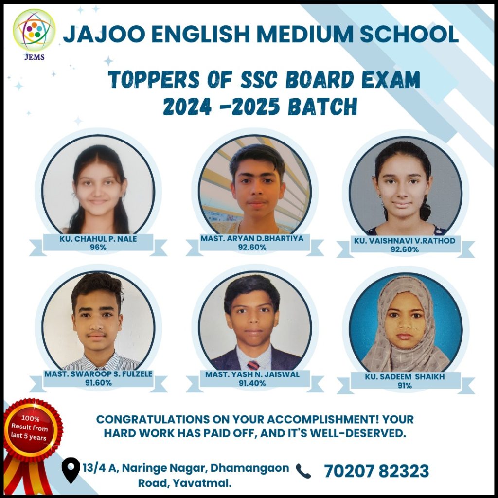 JEMS Std 10 Board Result 2024-25